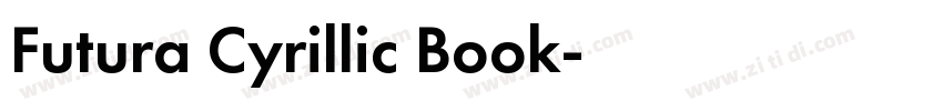 Futura Cyrillic Book字体转换